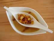 gekühlte Cidresuppe aus flambierten, karamelisierten Äpfel - Rezept
