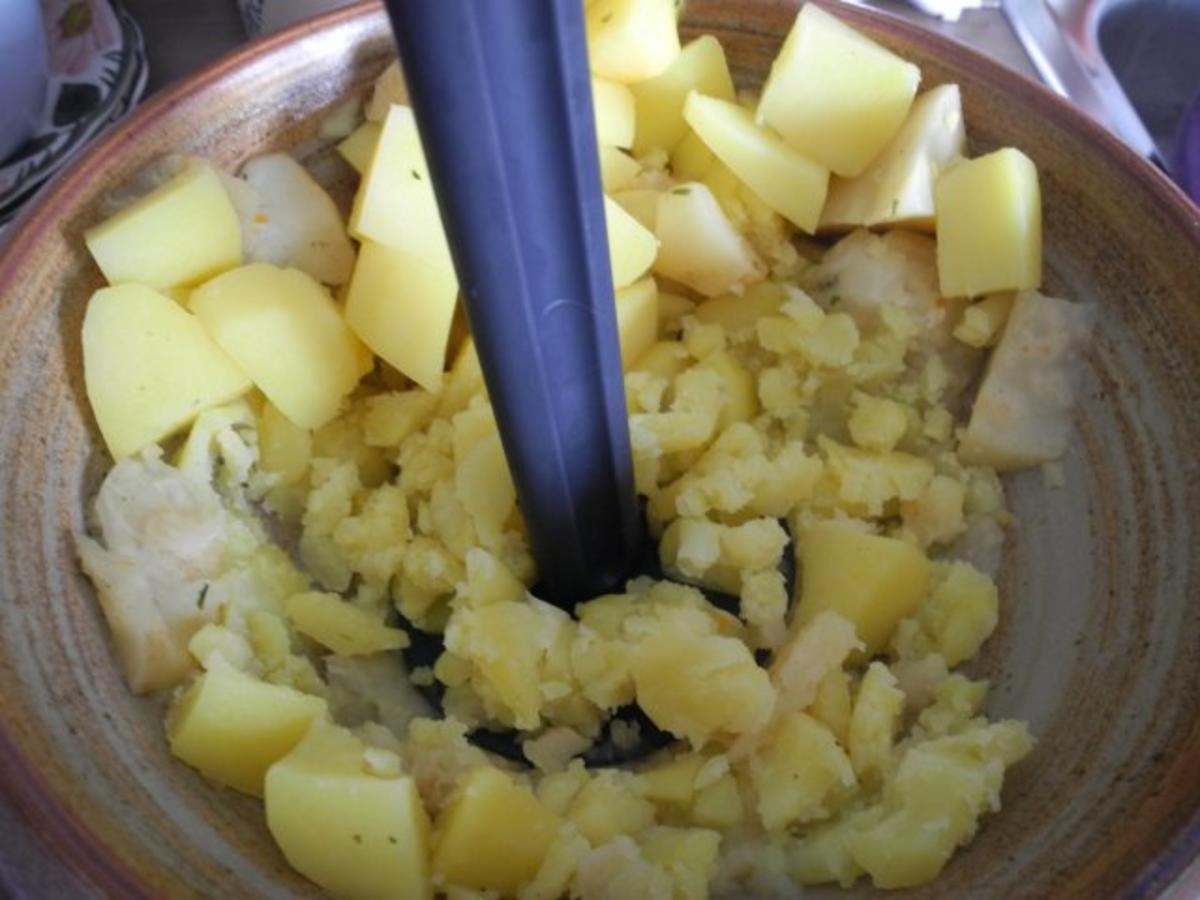 Vegan : Kartoffel-Sellerie-Stampf mit gebuttertem Lauch-Seitan an ...