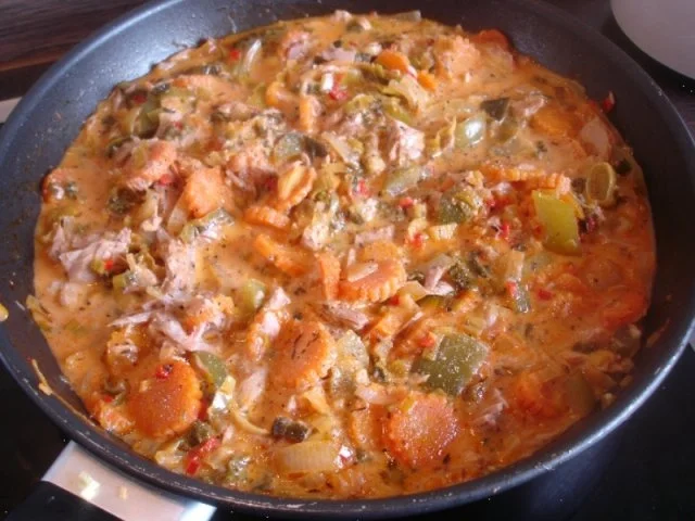 Bandnudeln mit Möhrenblüten-Gemüse-Thunfisch-Sauce - Rezept - Bild Nr. 17