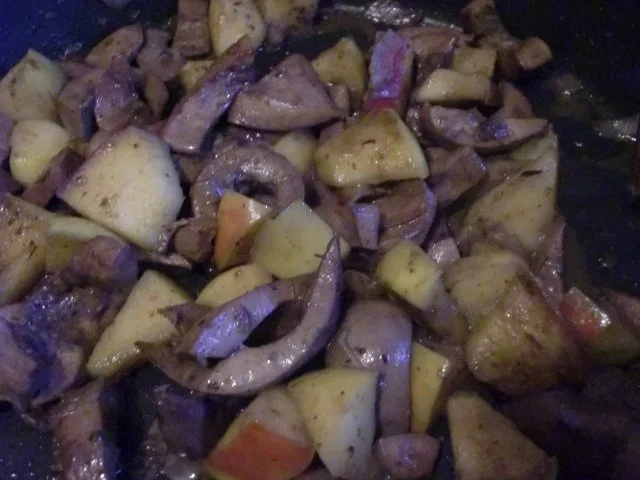 Schweine - Nieren mit Apfel und Calvados - Rezept