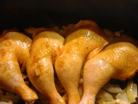 Rezept: Scharfe Hühnerschenkel mit Dinkelreis Bild Nr. 4 Scharfe Hühnerschenkel mit Dinkelreis - Rezept - Bild Nr. 4