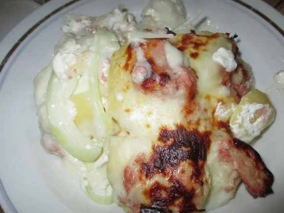 Kartoffel - Leberwurst - Auflauf - Rezept