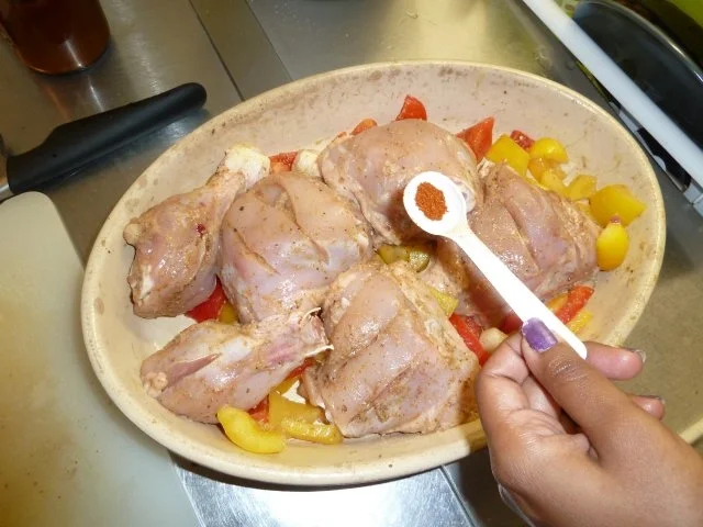 mariniertes Honig-Hähnchen mit Joghurtsoße im Ofen gegart - Rezept - Bild Nr. 6