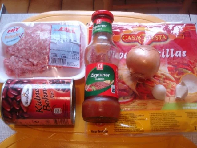 Rezept: Tortillas mit mexikanischer Füllung à la Papa Bild Nr. 2 Tortillas mit mexikanischer Füllung à la Papa - Rezept - Bild Nr. 2