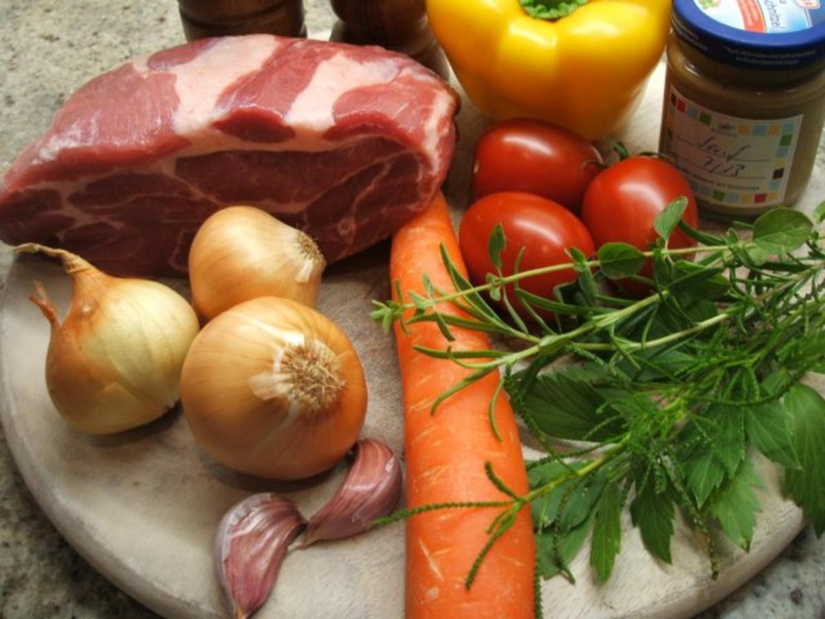 Fleisch: Halsbraten aus dem Römertopf - schnell &amp; einfach - von lunapiena