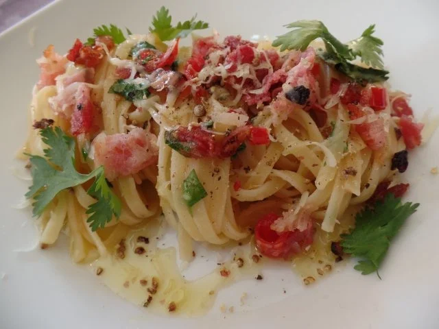 Spaghetti mit Speck - Rezept