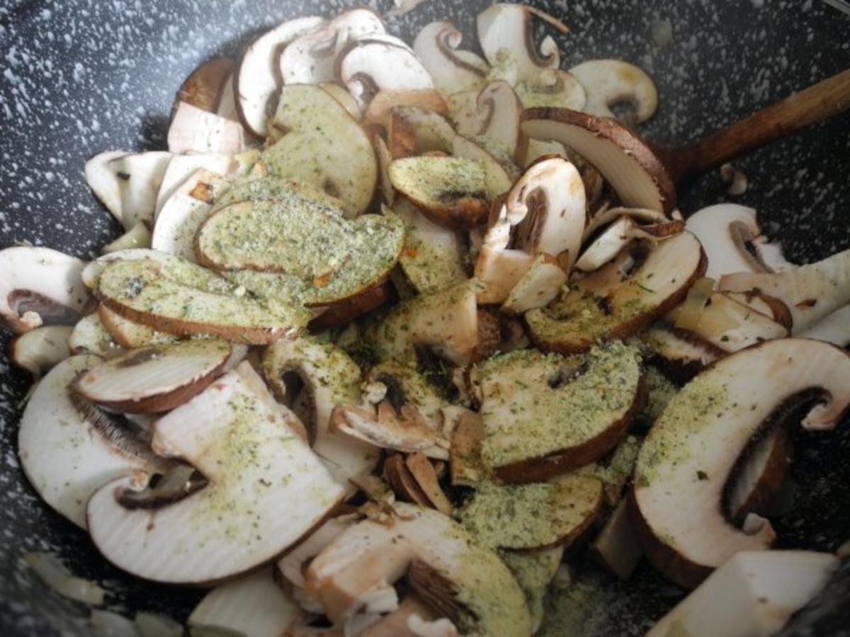 Vegan : Pasta mit gebutterten Champignons - Rezept - Bild Nr. 7