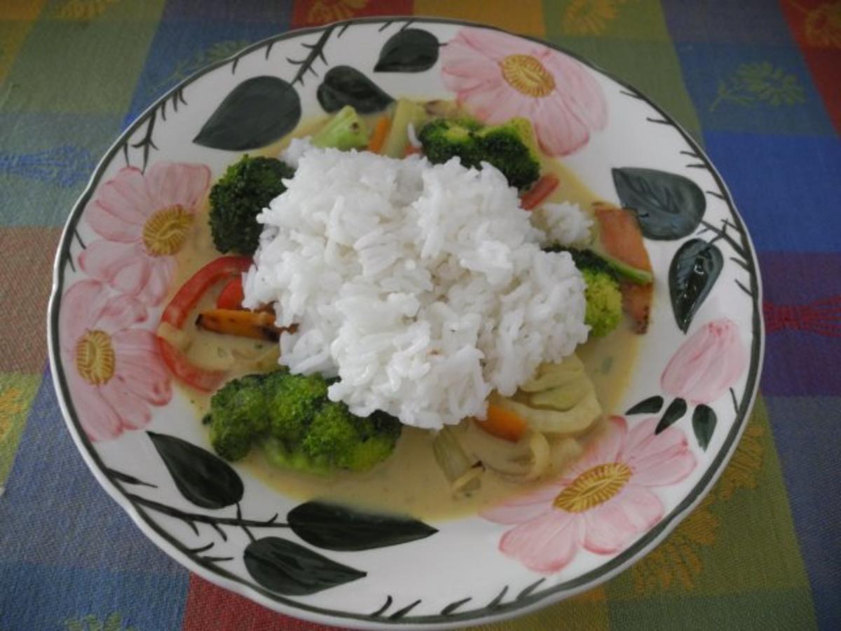 Vegan : Gemüse - Curry - Kokosmilch - Pfanne - Rezept - Bild Nr. 15