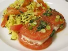 Schellfisch im Tomatenbett mit Reis - Rezept