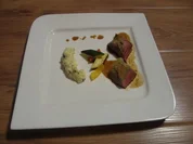 Lammcarrèe unter Thymiankruste auf provenzalischem Gemüse und Kartoffel-Olivenpüree - Rezept