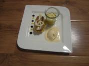 Pattaya-Mango und Giandujacreme auf Kokos-Cookie mit Ivoire-Praliné-Eis - Rezept