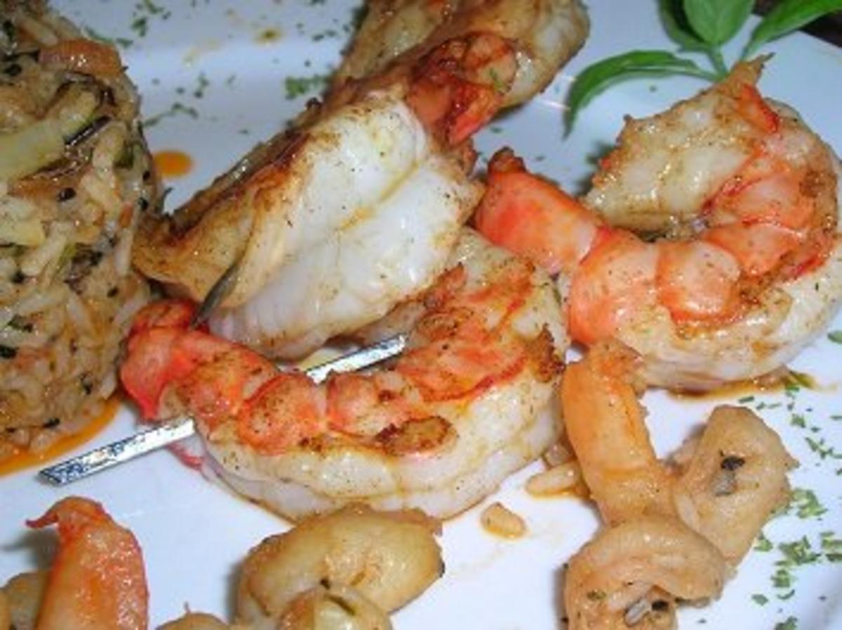 King Prawns (8-15 lbs) am Spieß mit leicht exotischem Reis - Rezept By
rowiwo