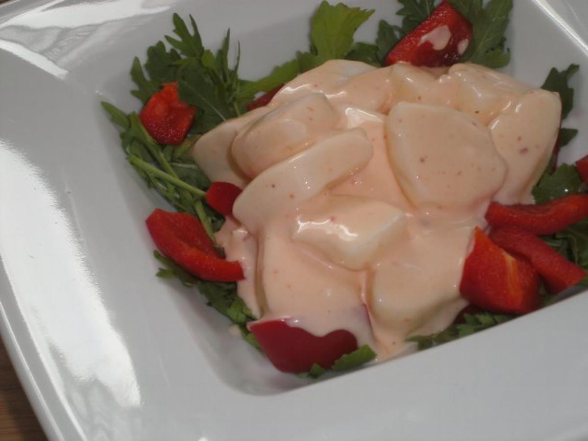 Tintenfisch-Cocktail auf Rucola-Paprika - Rezept - Bild Nr. 10