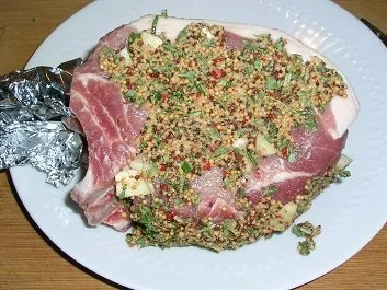 Schweinekarrée vom Duroc Schwein, Kürbisragout, Schupfnudeln - Rezept - Bild Nr. 5