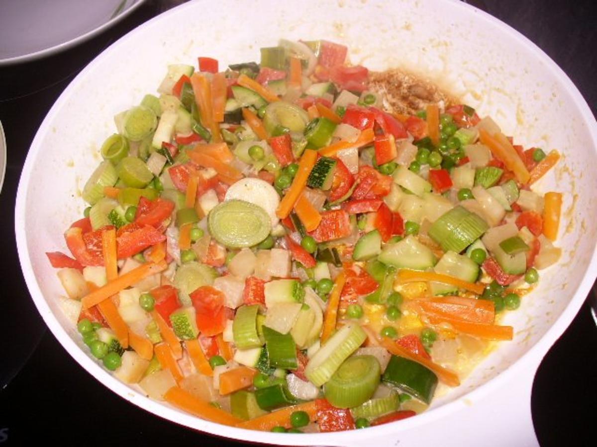Putenbrust mit viel Gemüse an Kartoffelmus - Rezept - Bild Nr. 6