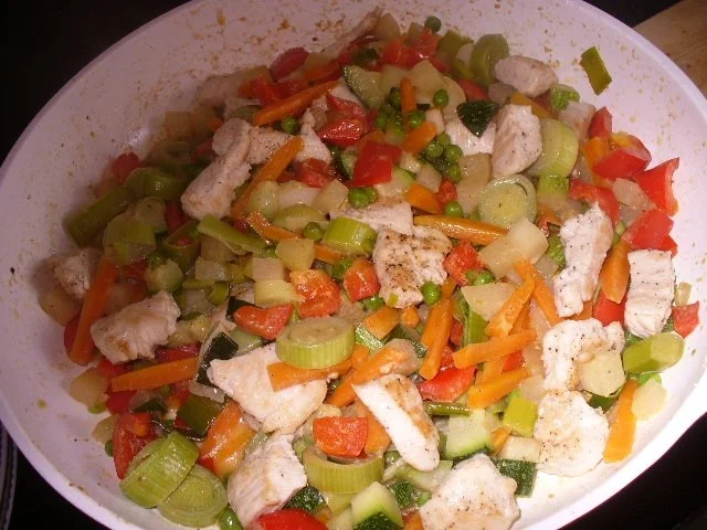 Rezept: Putenbrust mit viel Gemüse an Kartoffelmus Bild Nr. 7 Putenbrust mit viel Gemüse an Kartoffelmus - Rezept - Bild Nr. 7