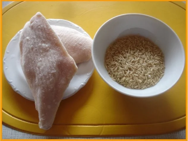 Rezept: Hähnchenbrustfilet mit Vollkornreis und gemischten Salat Bild Nr. 2 Hähnchenbrustfilet mit Vollkornreis und gemischten Salat - Rezept - Bild Nr. 2