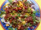 Fruchtiger gemischter Salat mit Käse - Rezept