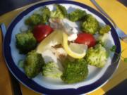 Seelachsfilet mit Brokkoli gedünstet - Rezept