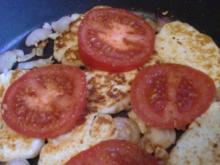 gebratener Halloumi mit Tomate - Rezept