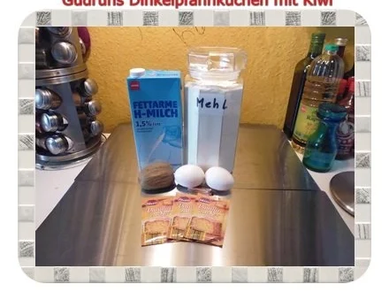 Rezept: Kuchen: Kiwi-Pfannkuchen mit Dinkelmehl Bild Nr. 2 Kuchen: Kiwi-Pfannkuchen mit Dinkelmehl - Rezept - Bild Nr. 2