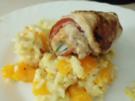 Geflügel, Pute: Puten-Mascarpone-Rouladen mit cremigen Gemüsereis - Rezept