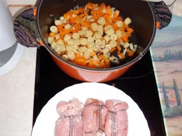 Rezept: Geflügel, Pute: Puten-Mascarpone-Rouladen mit cremigen Gemüsereis Bild Nr. 4 Geflügel, Pute: Puten-Mascarpone-Rouladen mit cremigen Gemüsereis - Rezept - Bild Nr. 4