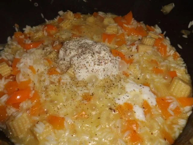 Rezept: Geflügel, Pute: Puten-Mascarpone-Rouladen mit cremigen Gemüsereis Bild Nr. 6 Geflügel, Pute: Puten-Mascarpone-Rouladen mit cremigen Gemüsereis - Rezept - Bild Nr. 6