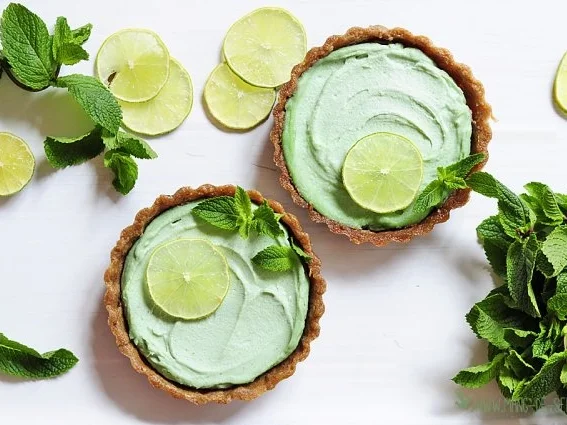 Veganer Limetten-Minz-Cheesecake - Rezept