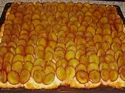 Pflaumenhefekuchen aus einem Kochbuch von 1868 1 Loth ist 15 gr. - Rezept