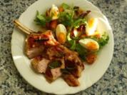 Kohlrabi-Pfifferling-Salat mit Kalbskotelett - Rezept