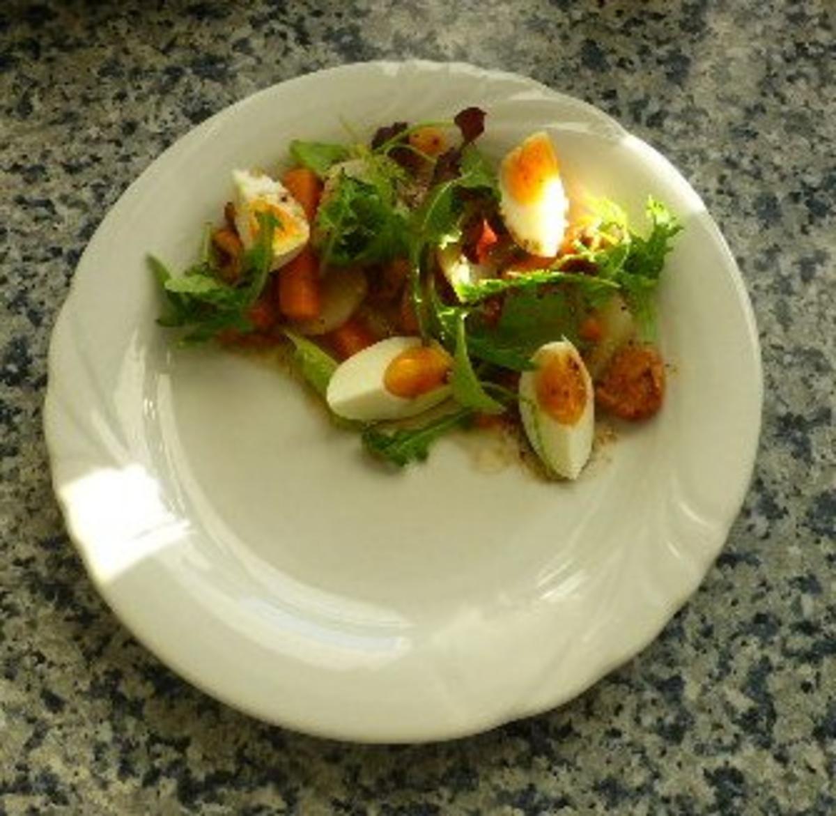 Kohlrabi-Pfifferling-Salat mit Kalbskotelett - Rezept - Bild Nr. 8