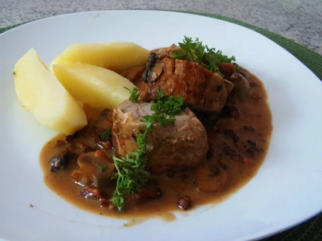 Schweinelende mit Champignons - Rezept