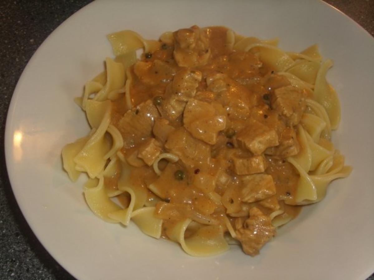 Putengeschnetzeltes in Pfefferrahm Sauce - Rezept