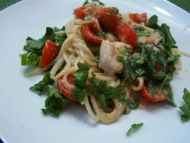 Rezept: Rucola-Spaghetti Rucola-Spaghetti - Rezept