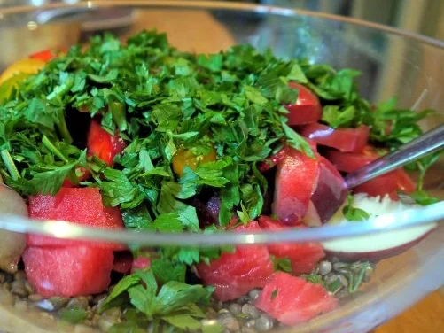 Sommerlich-fruchtiger Puy-Linsen-Salat - Rezept - Bild Nr. 9