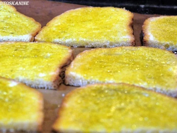 Mit Ziegenkäse gratinierte Aprikosen und Bruschetta - Rezept - Bild Nr. 14