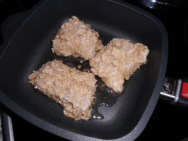 Rezept: Schmorgurken in Senfsahne mit Knusperfisch>> Bild Nr. 3 Schmorgurken in Senfsahne mit Knusperfisch>> - Rezept - Bild Nr. 3