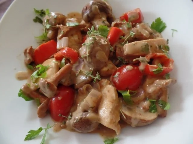 Hähnchengeschnetzeltes mit Pilzen - Rezept