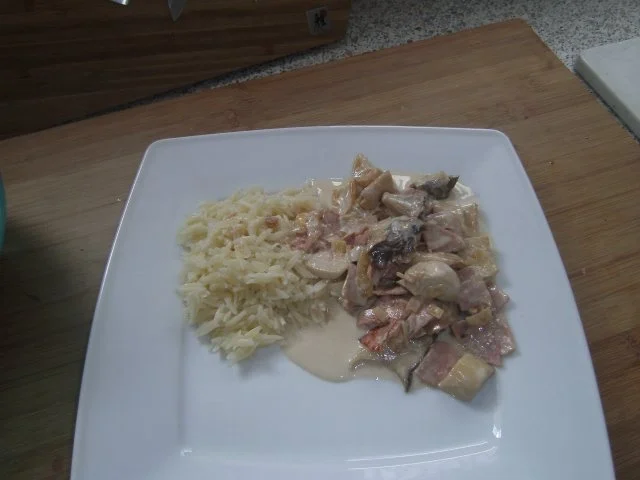 Kräuterseitling-Schinken-Pfanne - Rezept