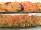 Kochen: Gefüllte Zucchini mit Bulgur und Ziegenkäse - Rezept