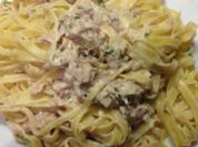 Tagliatelle allo Zafferano in Tonno Panna - Rezept