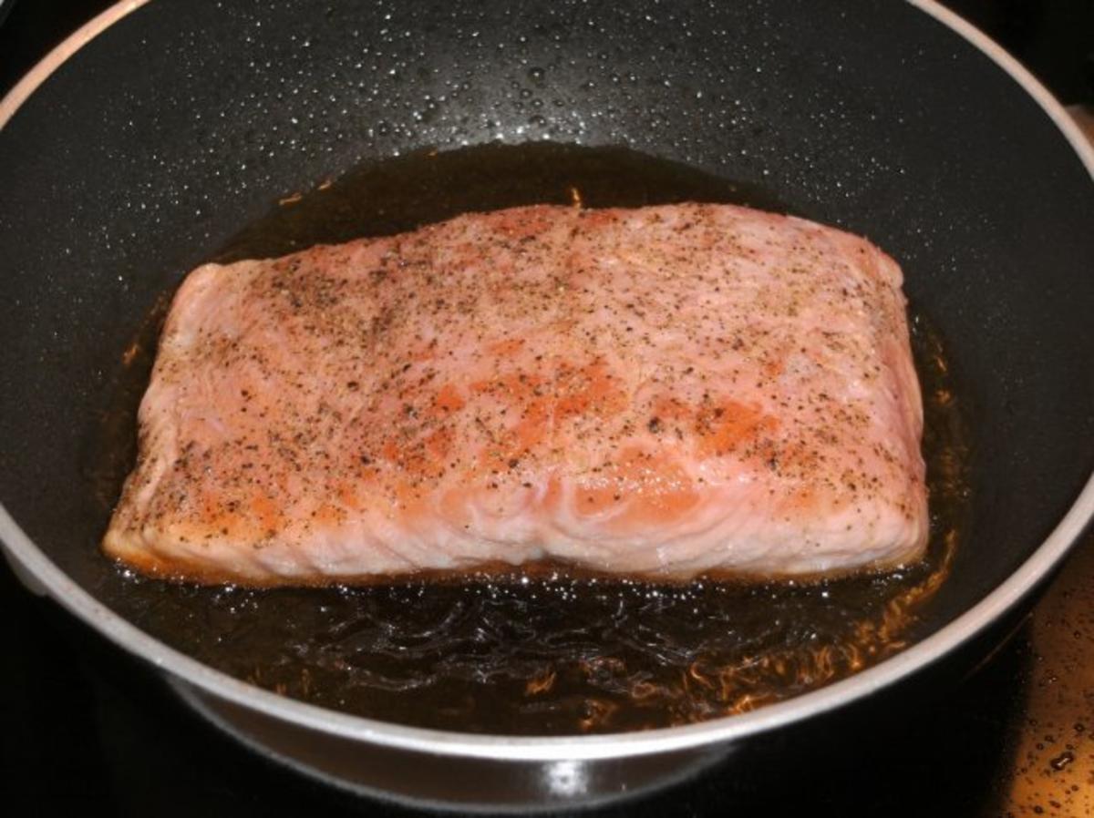 Fisch: Lachssteak aus dem Filet, gebraten - Rezept - Bild Nr. 5