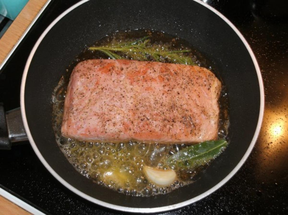 Fisch: Lachssteak aus dem Filet, gebraten - Rezept - Bild Nr. 6