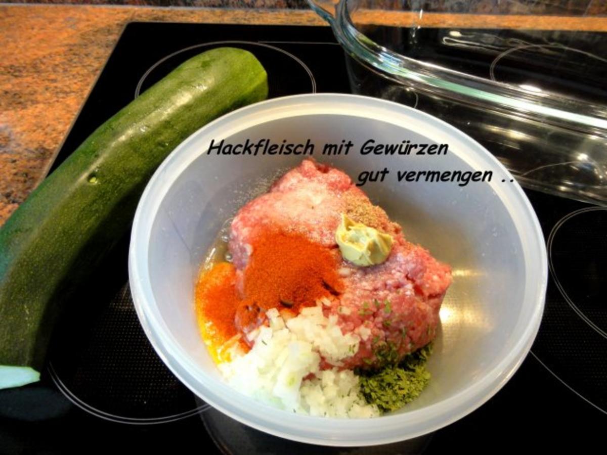 Gemüse:  ZUCCHINI - HACKFLEISCH - SCHIFFCHEN - Rezept - Bild Nr. 3