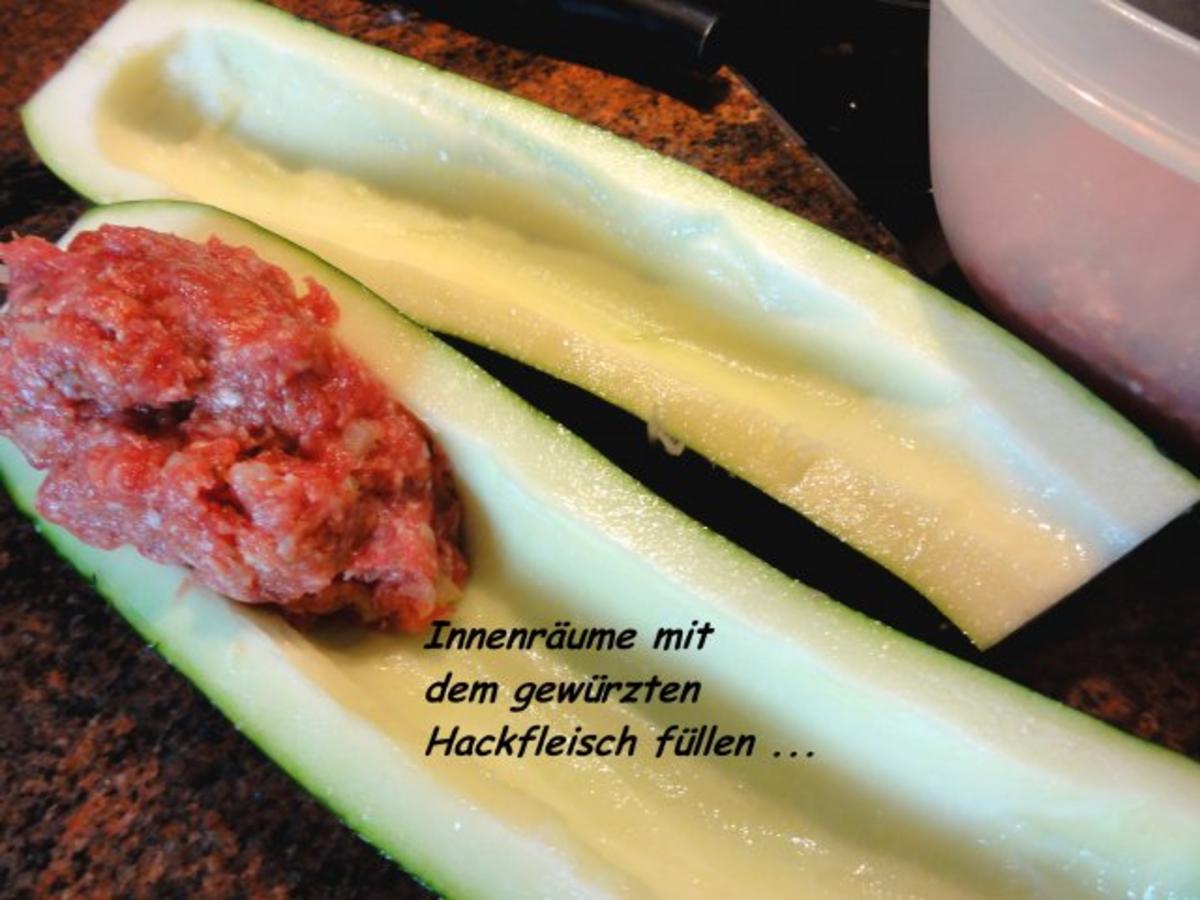 Gemüse:  ZUCCHINI - HACKFLEISCH - SCHIFFCHEN - Rezept - Bild Nr. 5