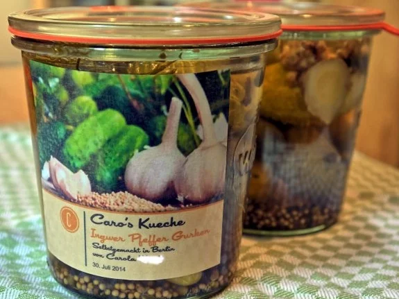 Ingwer-Pfeffer-Gurken - Rezept