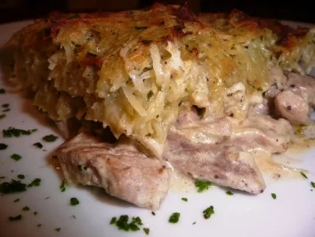 Kartoffelgratin à là Stroganoff - Rezept