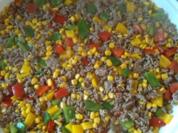 warmer Reissalat mit Paprika und Mais - Rezept