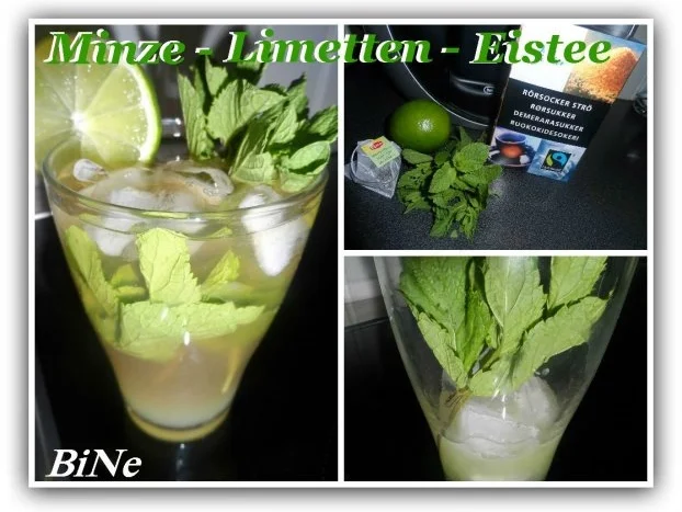 BiNe` S MINZE - LIMETTEN - EISTEE - Rezept